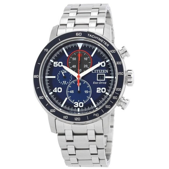 NWT Authentic Citizen Brycen Chronograph Eco-Drive Blue Dial Men's Watch - Picture 1 of 3